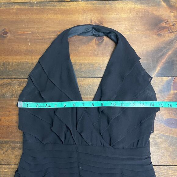 Tadashi Shoji Dress Silk Ruffle Tiered Mini Size 6 Prom Fairy Whimsigoth Y2K - Picture 12 of 12